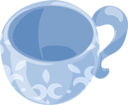 Fashionable and chic blue mug iconのイラスト素材