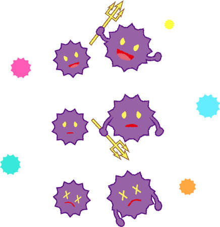 Virus illustration materialのイラスト素材