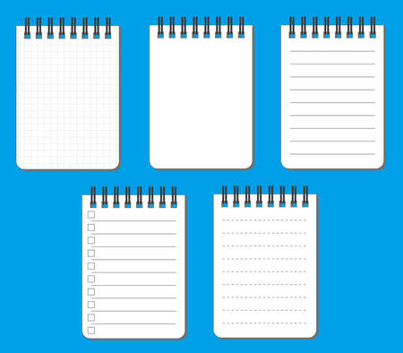 Set of various notepadsのイラスト素材