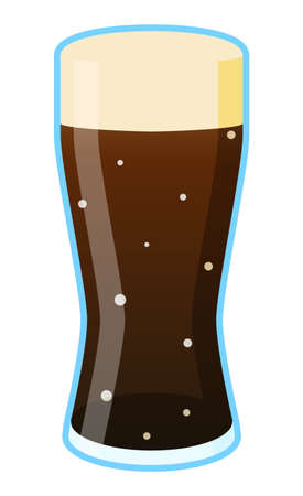 Glass Beer: Black Beerのイラスト素材