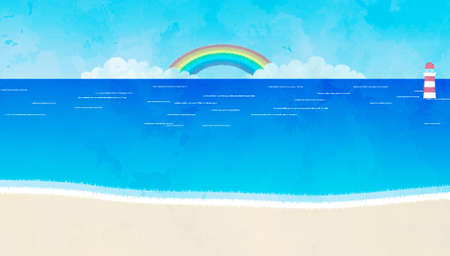 Summer beach illustrationのイラスト素材