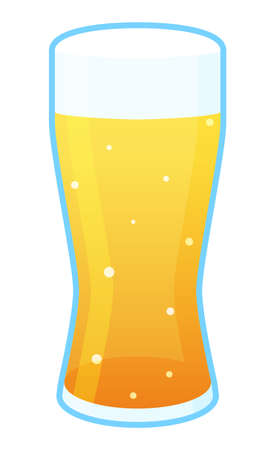 Illustration of glass beerのイラスト素材