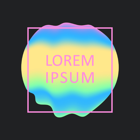 Liquid color gradient covers. Fluid shapes. Futuristic design for: logo, posters or any branding. EPS8.のイラスト素材