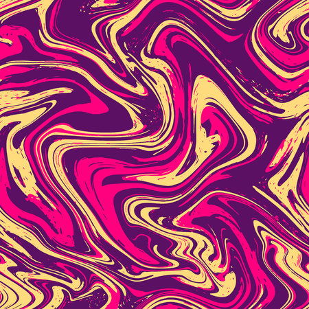 Marble texture seamless background.Pink,violet,purple abstract pattern.Seamless liquid fluid marbling flow effect for cover,fabric,textile,wrapping or print background.Ebru style,aqua ink.Vectorのイラスト素材