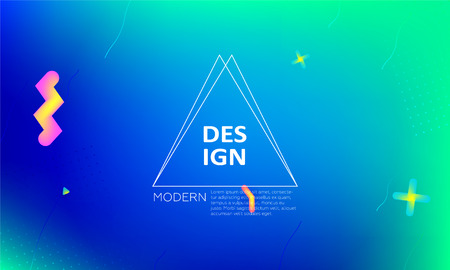 Color modern background. Colorful presentation backdrop. Cover design template. Vector background for poster, report, banner, any document page. Liquid fluid trendy futuristic color shapes. A4のイラスト素材