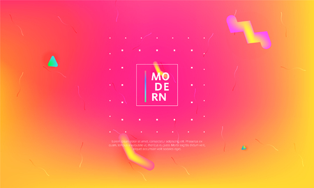 Color modern background. Colorful presentation backdrop. Cover design template. Vector background for poster, report, banner, any document page. Liquid fluid trendy futuristic color shapes. A4のイラスト素材