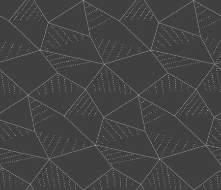 Continuous Fabric Graphic Geo Art Pattern. Repeat Linear Vector, Web Texture Texture. Seamless Ornament Technology, Repetition Texture. Modern Plexus Patternのイラスト素材