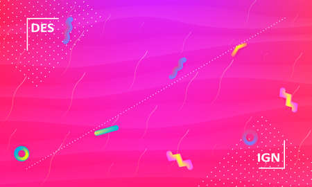 Futuristic background with liquid colors. Fluid shapes on minimalistic backdrop. Vector design template.のイラスト素材