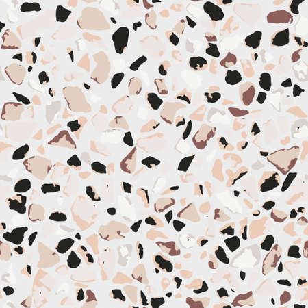 Terrazzo flooring. Seamless pattern.Gray background texture. Abstract vector design for print on floor, wall, tile or textile.のイラスト素材