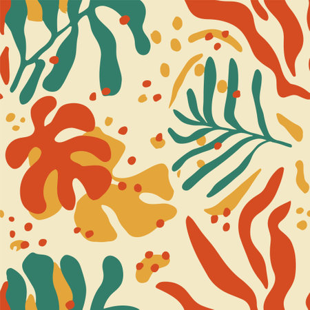 Colorful Seamless Doodle Spring Illustration Background. Hippie Repetitive Elegant Beauty Lines, Seamlessのイラスト素材