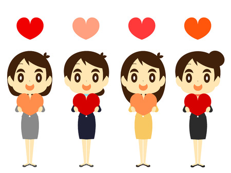 Appreciation of working women, Valentine's day, mother's dayのイラスト素材