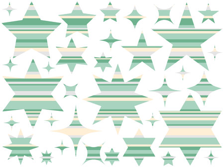 Sparkle star striped materialのイラスト素材