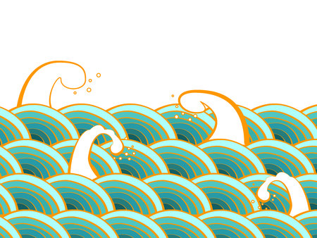 Beautiful wave backgroundのイラスト素材