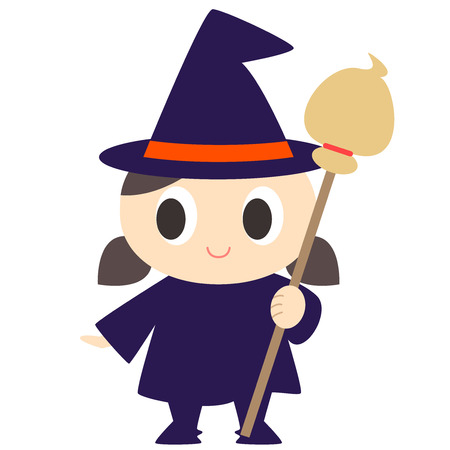 illustration of cute costume of Halloweenのイラスト素材