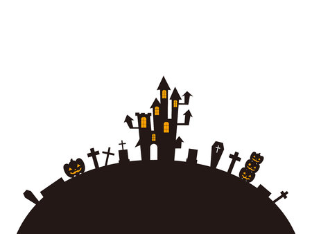 Frame illustration of cute costume of Halloweenのイラスト素材