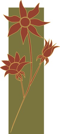 Australian flannel flower bunch のイラスト素材