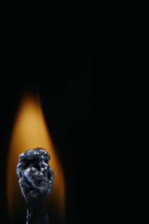 Match head on fireの写真素材