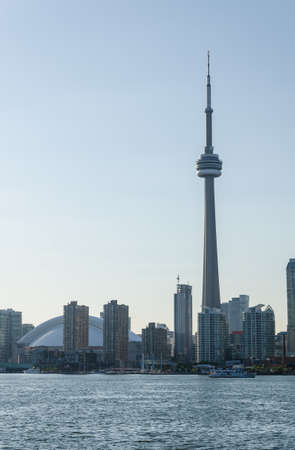 CN tower and Toronto buildingsのeditorial素材