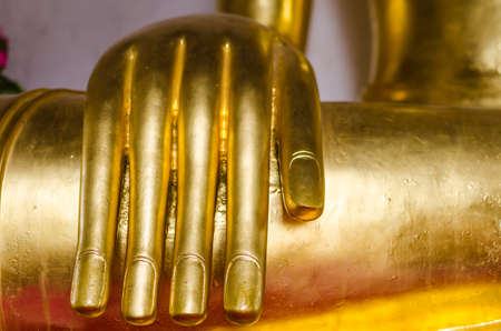 Hand of thai buddha statueの写真素材