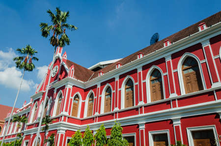 red gothic style architecture buildingの写真素材
