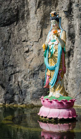 guan yin statue at wat khaowong, saraburi , Thailandの写真素材