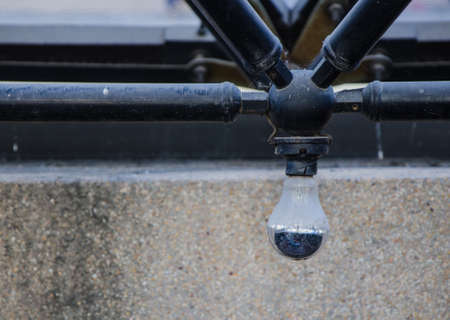 small bulb on the ceiling