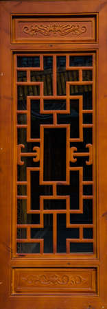 pattern of Chinese traditional wooden windowの写真素材
