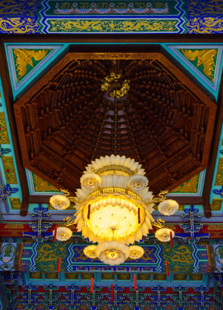 chandelier in the Chinese templeの写真素材