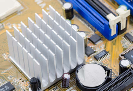 close up shot of Computer motherboard