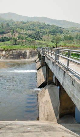 water gate at the damの写真素材