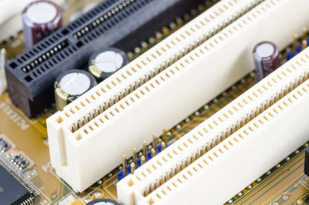 close up shot of Computer motherboard
