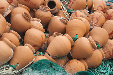Lobster pots and nets used by Portuguese Fishermen
