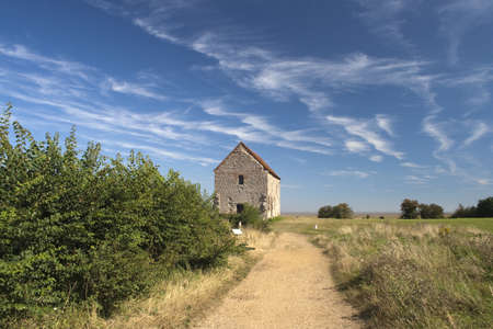 Road leading to St Peter's-on-the-Wall Chapel, Bradwell-on-Sea, Essex, England. の写真素材