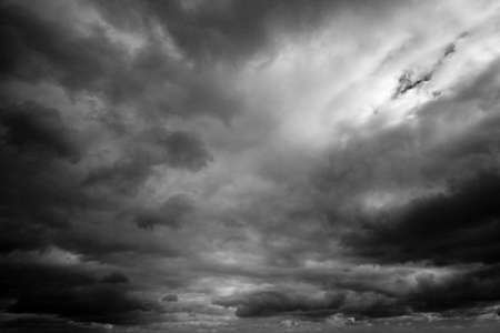 Dramatic dark storm clouds