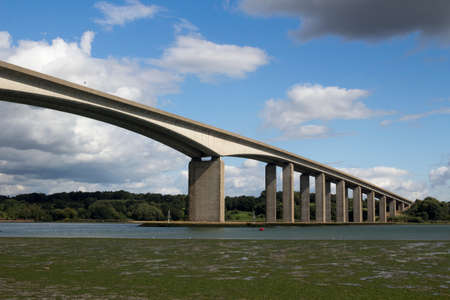 Orwell Bridge, Ipswich, Suffolk, Englandのeditorial素材