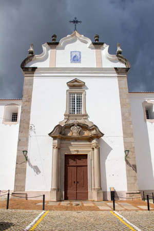 Detail of the main door of the Ordem Terceira do Carmo Church in Tavira, Portugalの写真素材
