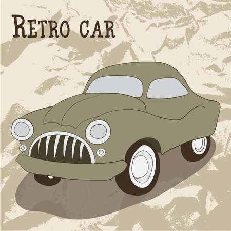 Retro car, vintage collection, vector illustrationのイラスト素材