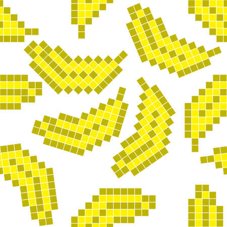 Seamless pattern with pixel banana, vector illustrationのイラスト素材