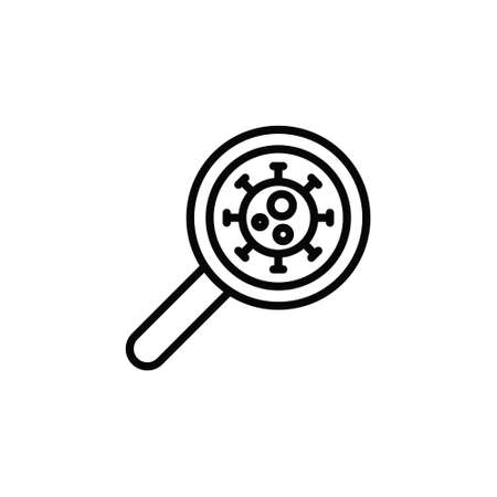 coronavirus detection infection laboratory line icon, vector color illustrationのイラスト素材