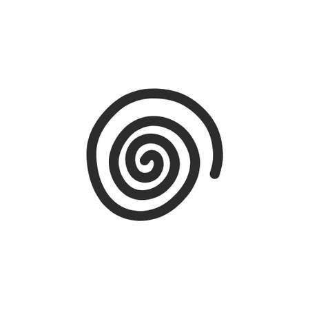 swirl sketch doodle icon, vector line illustrationのイラスト素材