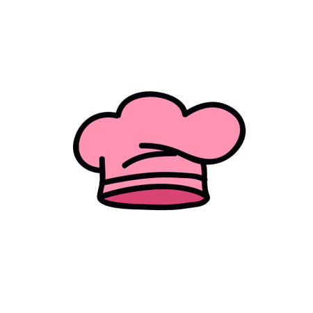 chef hat doodle icon, vector simple illustrationのイラスト素材