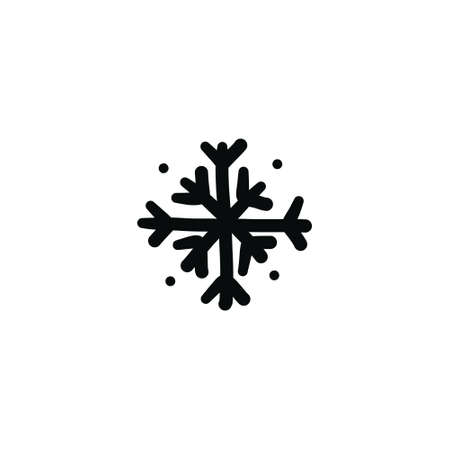 snowflake doodle icon, vector simple illustrationのイラスト素材