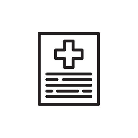 medical history line icon, vector simple illustrationのイラスト素材