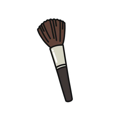 makeup brush doodle icon, vector color illustrationのイラスト素材