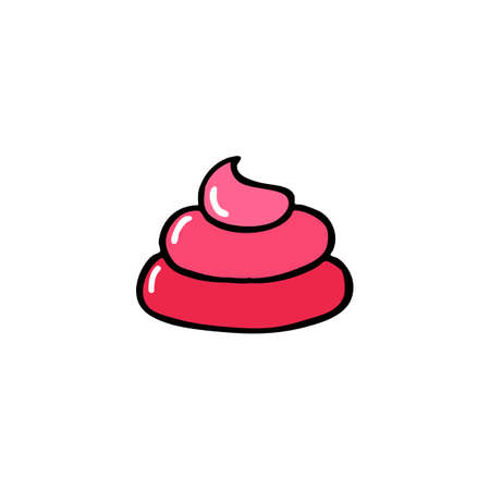 poo doodle  icon color illustrationのイラスト素材