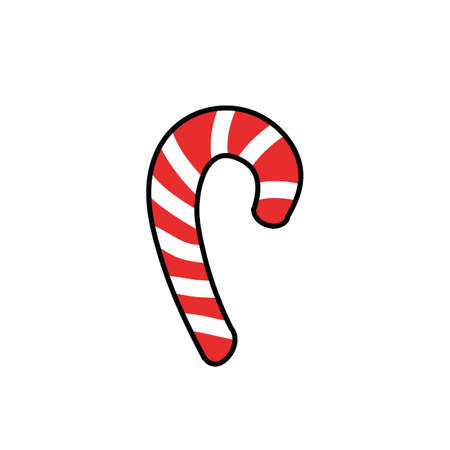 Christmas candy doodle icon color illustrationのイラスト素材
