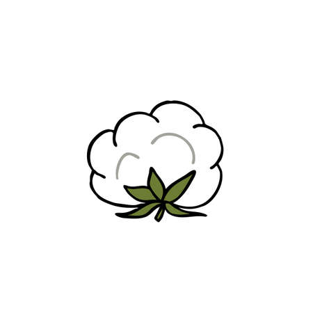 cotton doodle color icon color illustrationのイラスト素材