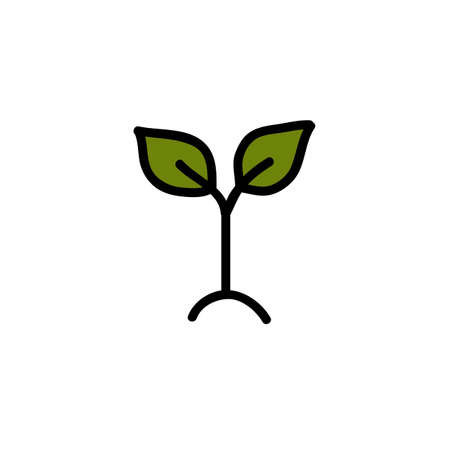 plant doodle icon, vector color illustrationのイラスト素材