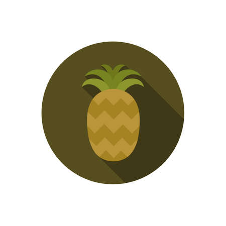 pineapple vector icon, vector color illustrationのイラスト素材