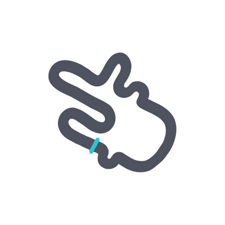 race doodle color icon, vector color illustrationのイラスト素材